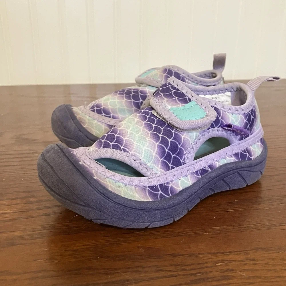 Northside Mermaid Toddler Girls Quick-Drying Water Shoe Size 6 Easy On/Off Strap